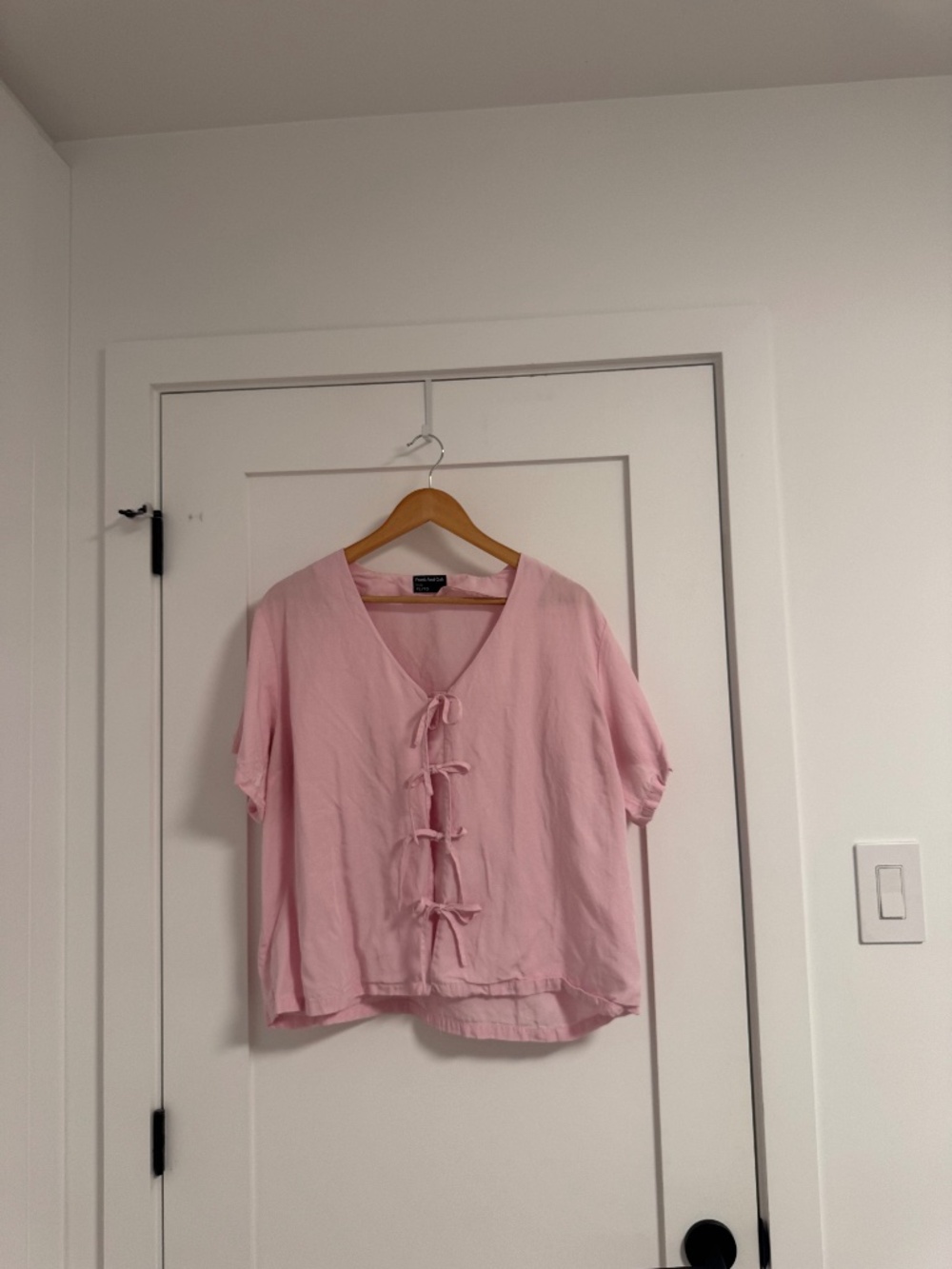 Frank and oak pink bow top